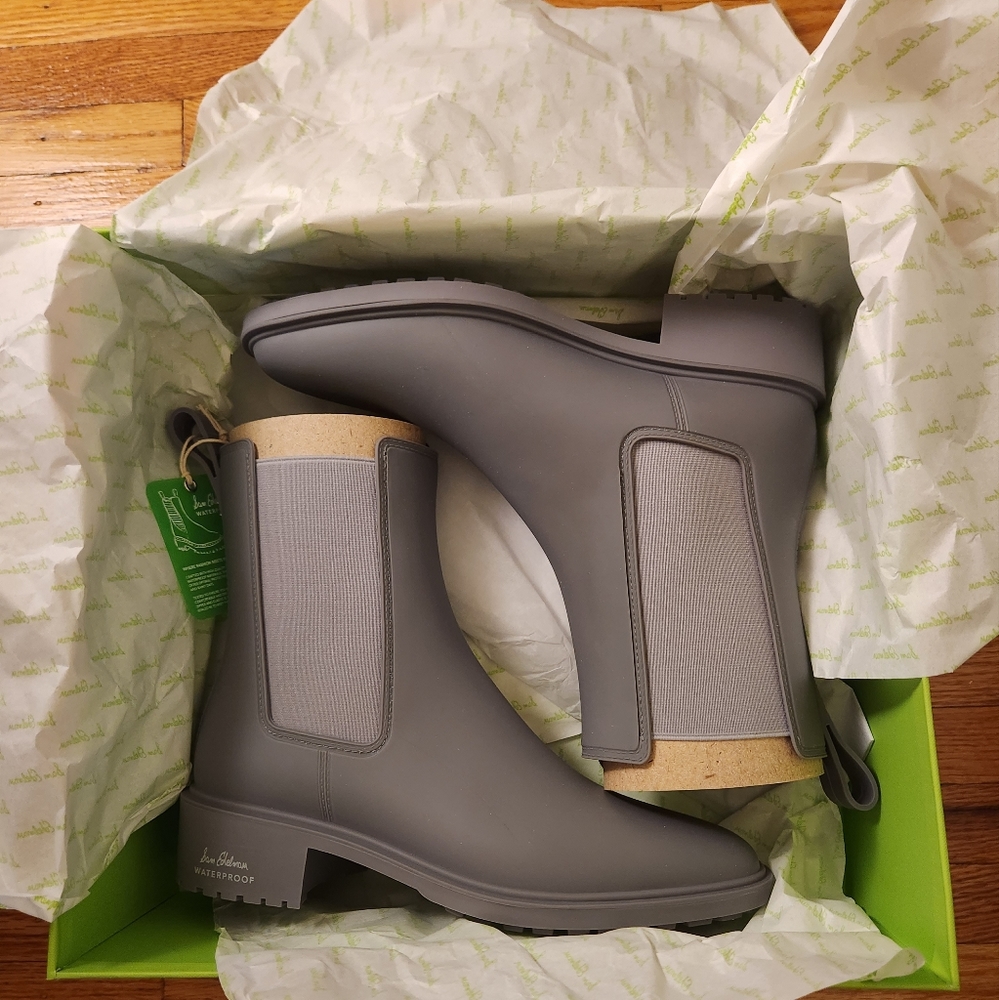 Sam Edelman gray rain boots. Size 8